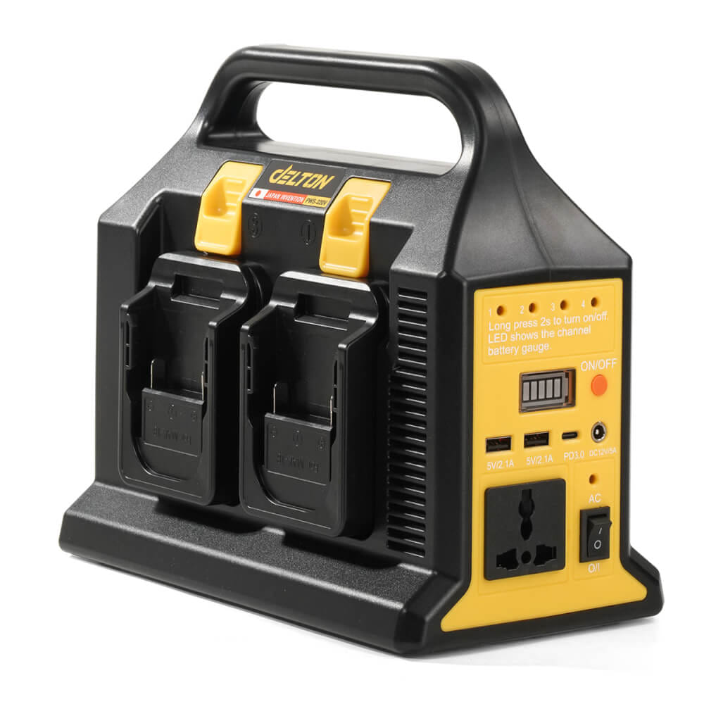 หัวแปลงปลั๊กไฟ (พร้อมแบตเตอรี่) DELTON รุ่น PWS-220V ULTRAFLEX 20V 4AH_5